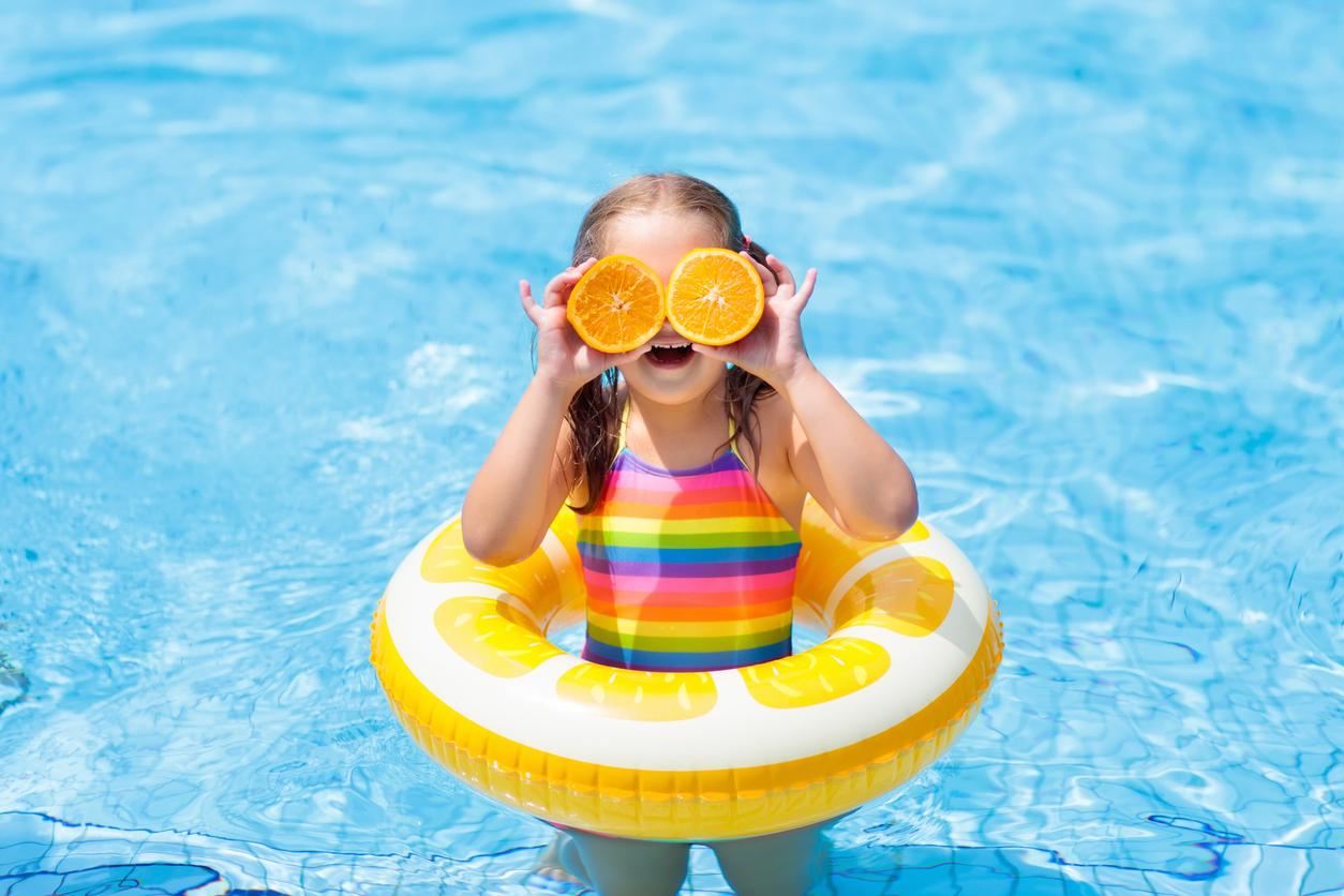 hotel pool kid