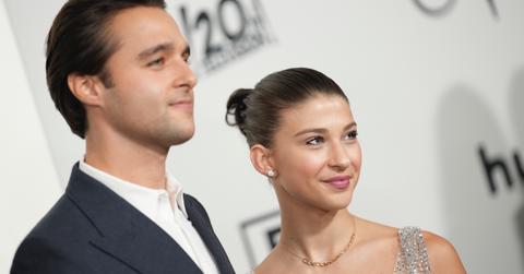 Phoebe Gates with Arthur Donald at the premiere of 'Feud: Capote vs. The Swans'.