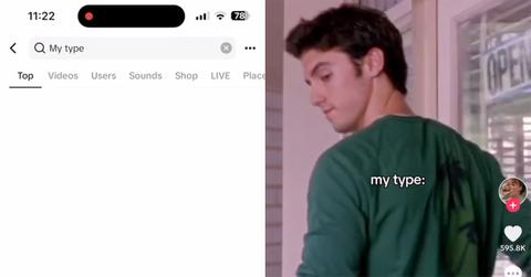 Two side-by-side images from a "My Type" TikTok video.