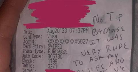 Customers Didn’t Tip Server After She Asked if They’d Split Bill