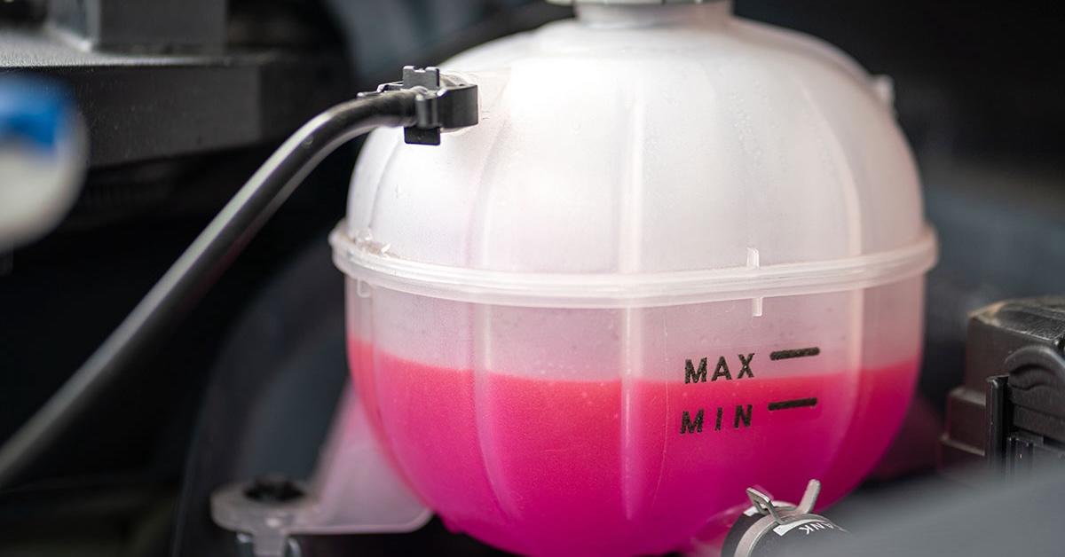 Pink car coolant