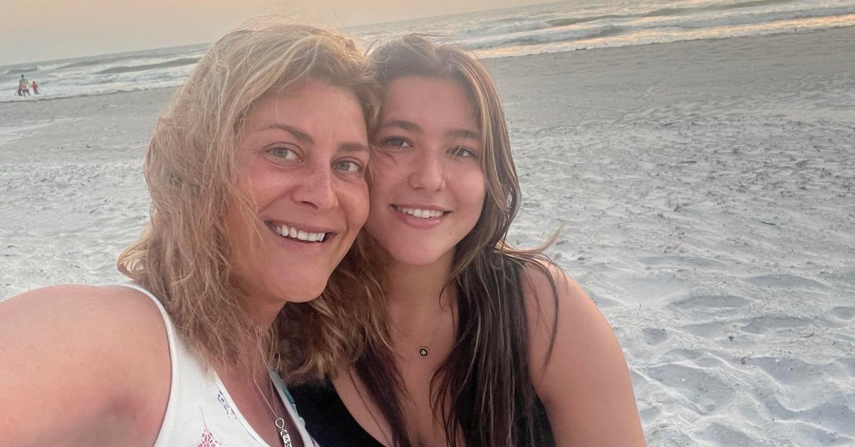 Emily Matson with her daughter, Emily Onderko, on the beach.