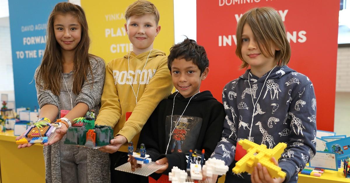 Kids at LEGO's Rebuild The World Campaign in 2019