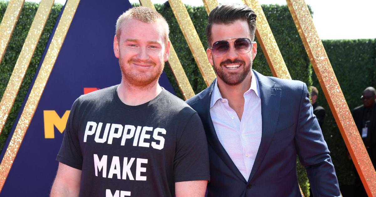 Wes Bergmann and Johnny Bananas pose for a photo together at the 2019 MTV Movie and TV Awards  on June 15, 2019.