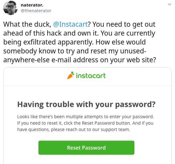 instacart hacked