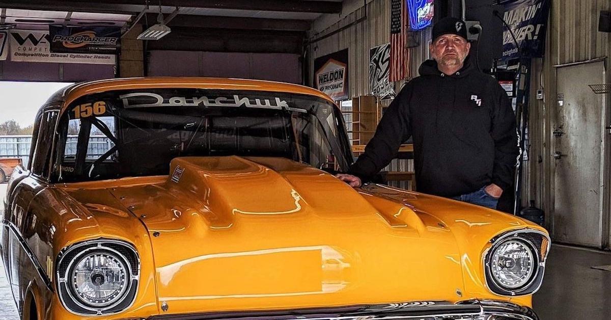 Jeff Lutz with a yellow Chevy