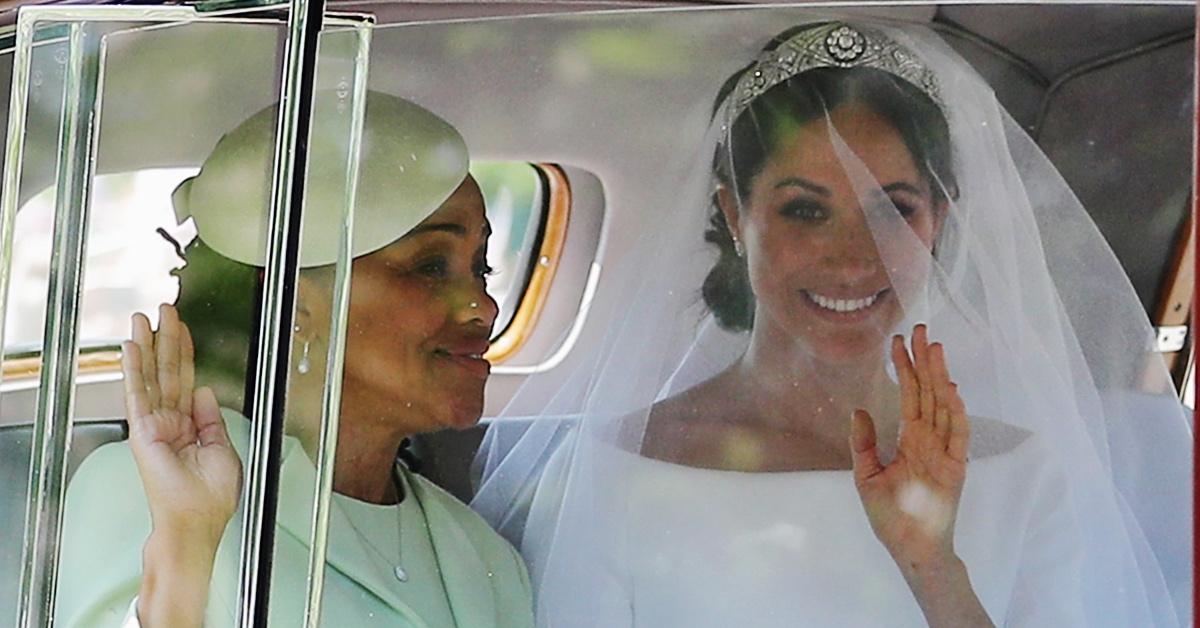 Doria Ragland and Meghan Markle at Meghan and Harry's wedding.