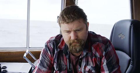 Captain Scott Campell looking concerned on an episode of 'Deadliest Catch'