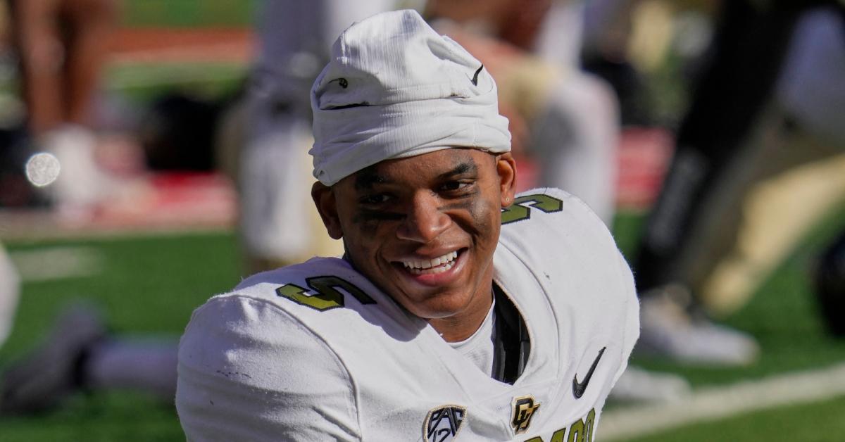 Jimmy Horn Jr. smiles before the Colorado-Utah game on Nov. 23, 2023.