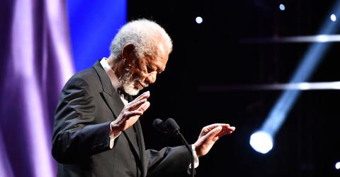 Morgan Freeman speaks onstage during the 51st NAACP Image Awards, Presented by BET