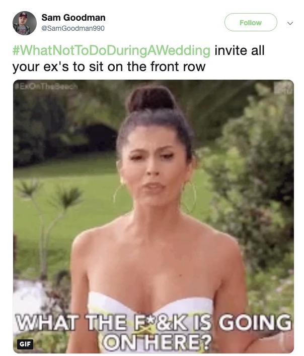 what not to do wedding