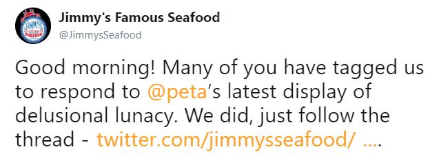 jimmys peta tweet