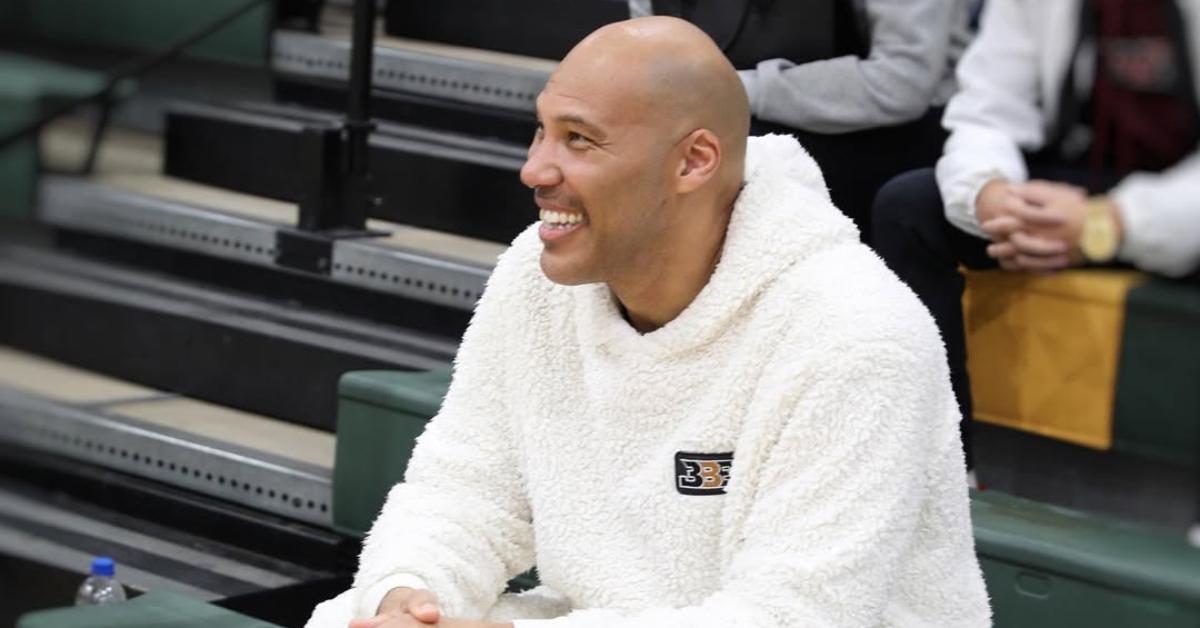 LaVar Ball at a sports event in the stands