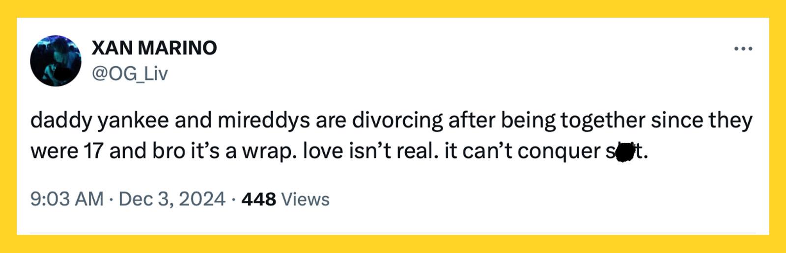 daddy yankee divorce post on x