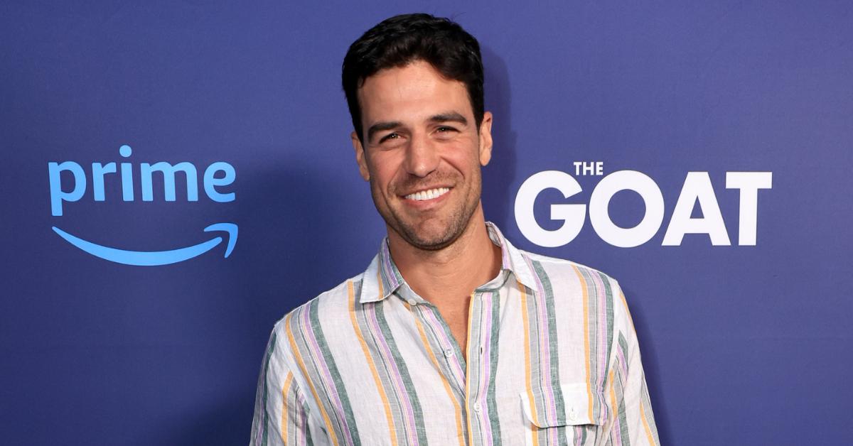 Joe Amabile poses on the red carpet at 'The GOAT' Los Angeles Tastemaker Event on April 30, 2024, in West Hollywood.