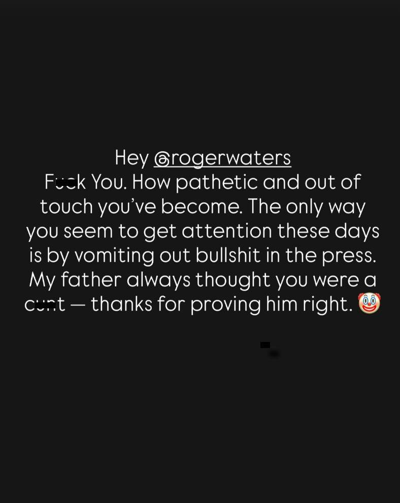 jack osbourne response roger waters