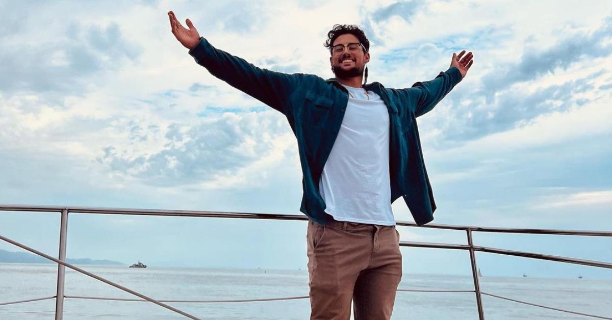 Brayden from 'The Bachelorette' stands on a boat in an Instagram photo