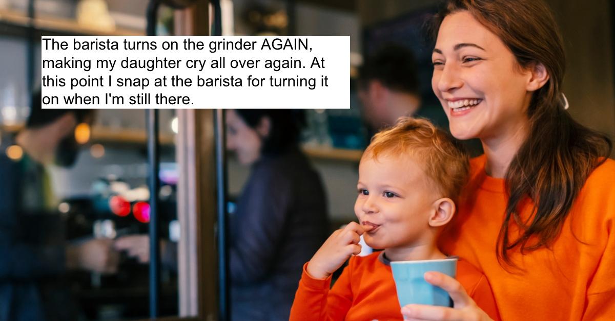 New Mom "Snaps" at Barista After Coffee Machine Woke Up Her Baby, Gets Roasted Online