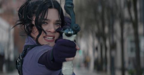 Kate Bishop shoots an arrow in 'Hawkeye'