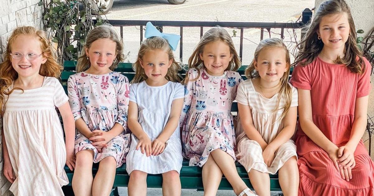 Busby quintuplets with older sister Blayke