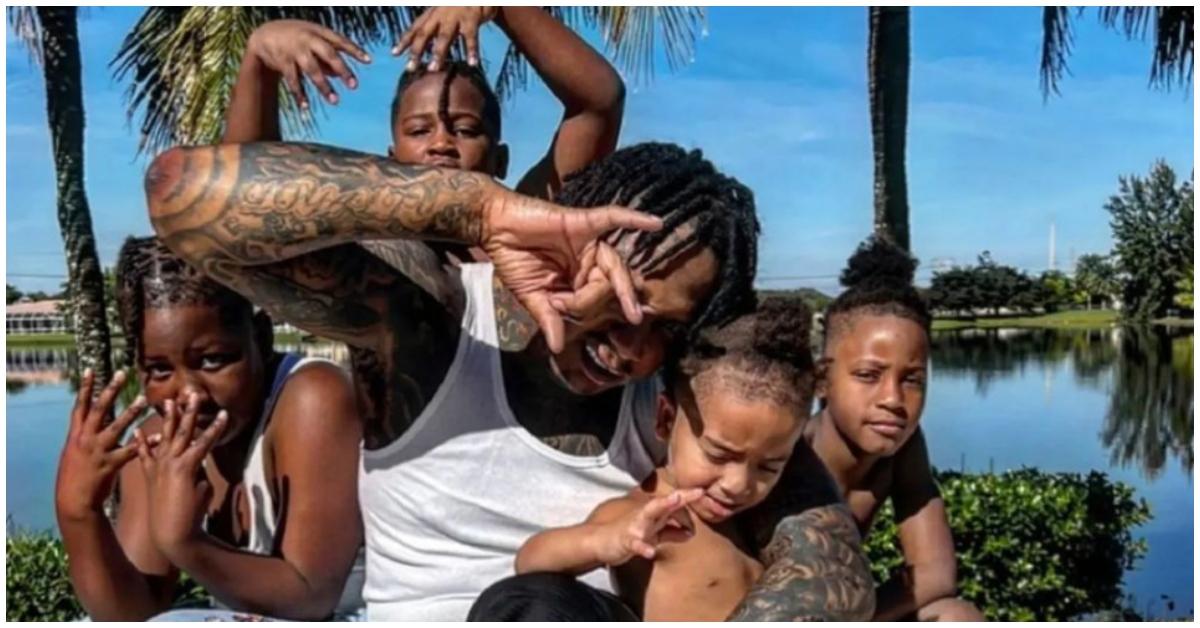 Moneybagg Yo with some of his kids