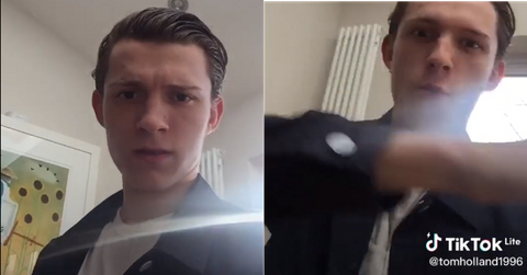 does tom holland have a tiktok