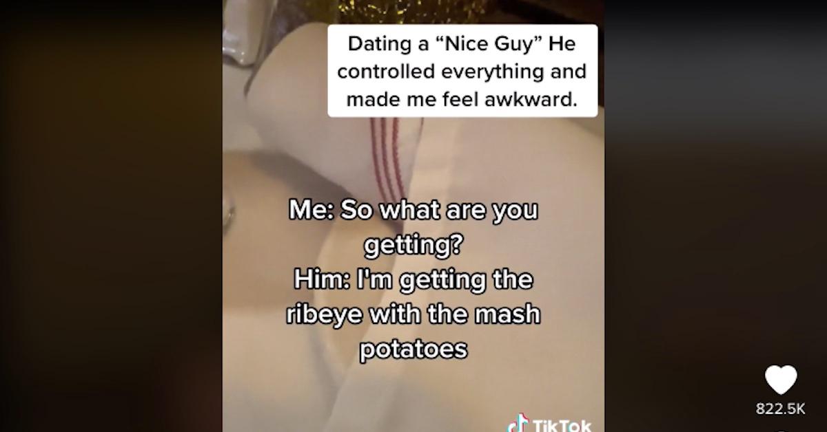 Screenshot of a low point of the "nice guy" date