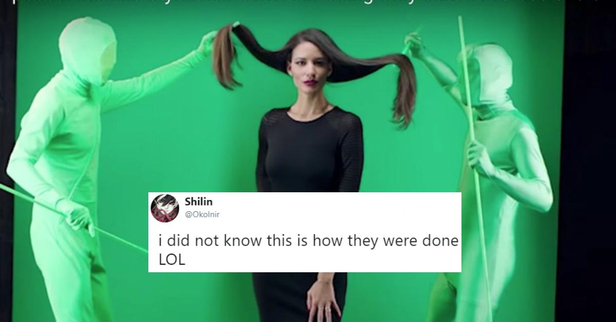 shampoo commercial green screen