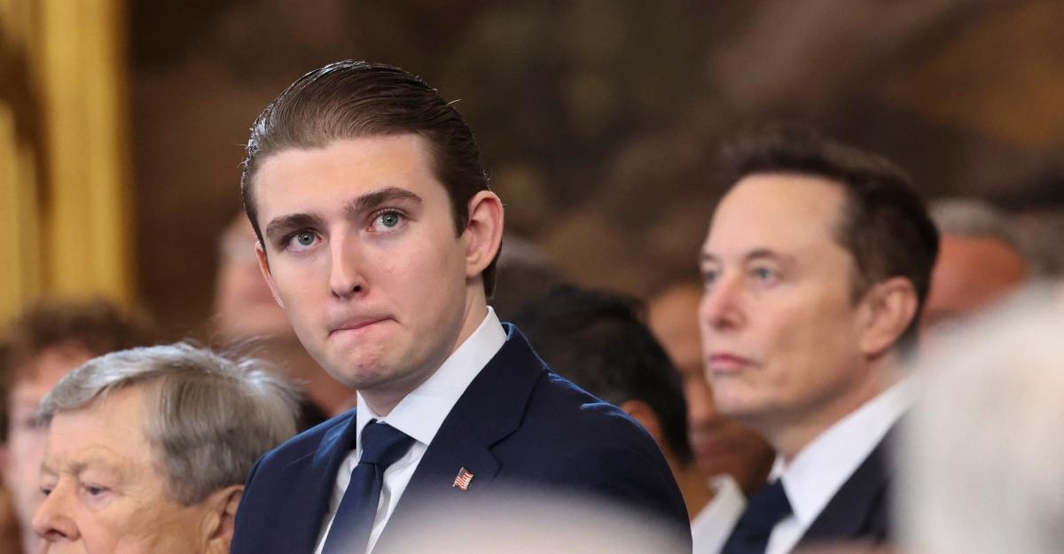 Barron and Elon Musk at Trump's second inauguration