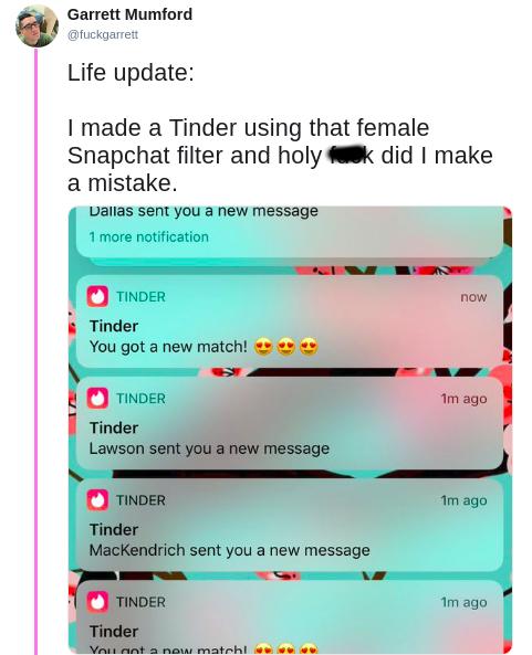 Guy Tinder Profile Fakes Profile Talking To Women Sexting Names For Snapchat Lumo Visual 