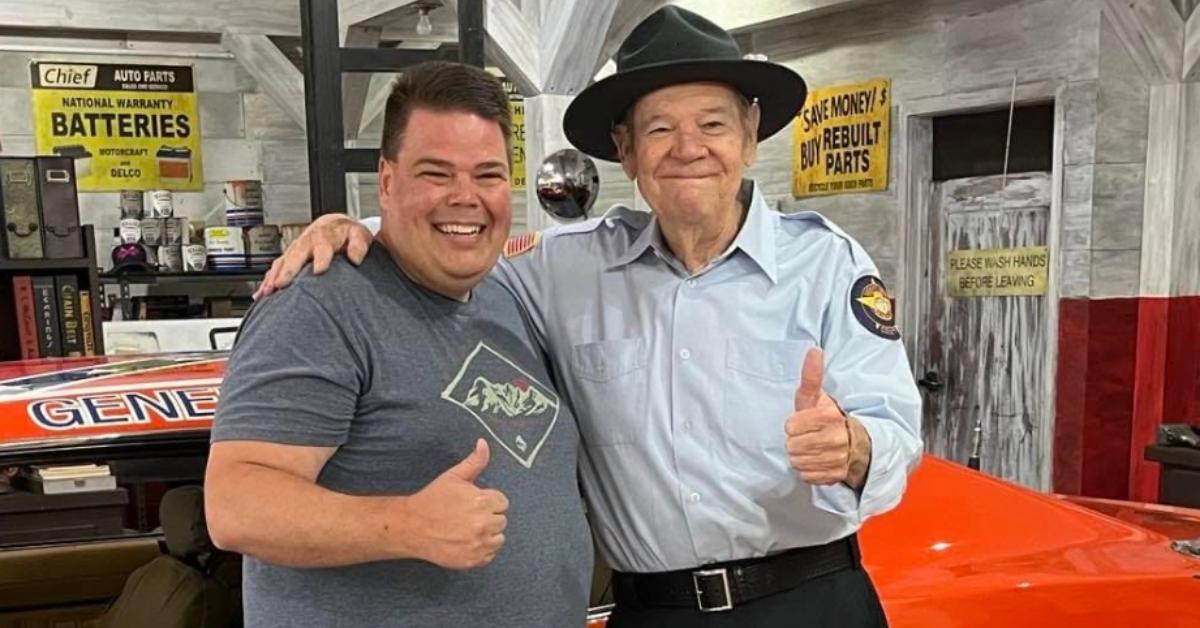 Rick Hurst (R) with a fan