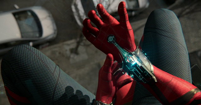 Spider-Man with his web-shooters