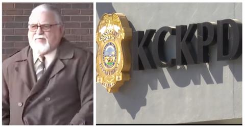 (L-R) Roger Golubski going to court; KCKPD building