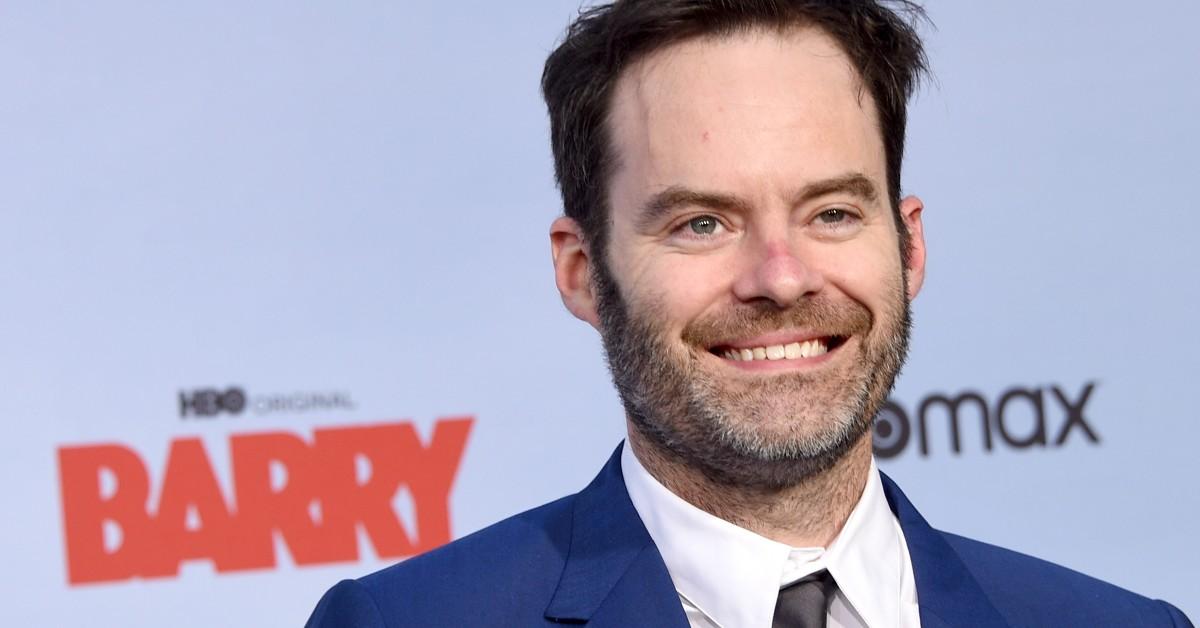 Bill Hader in a blue suit at the 'Barry' Season 3 premiere in California in 2022 