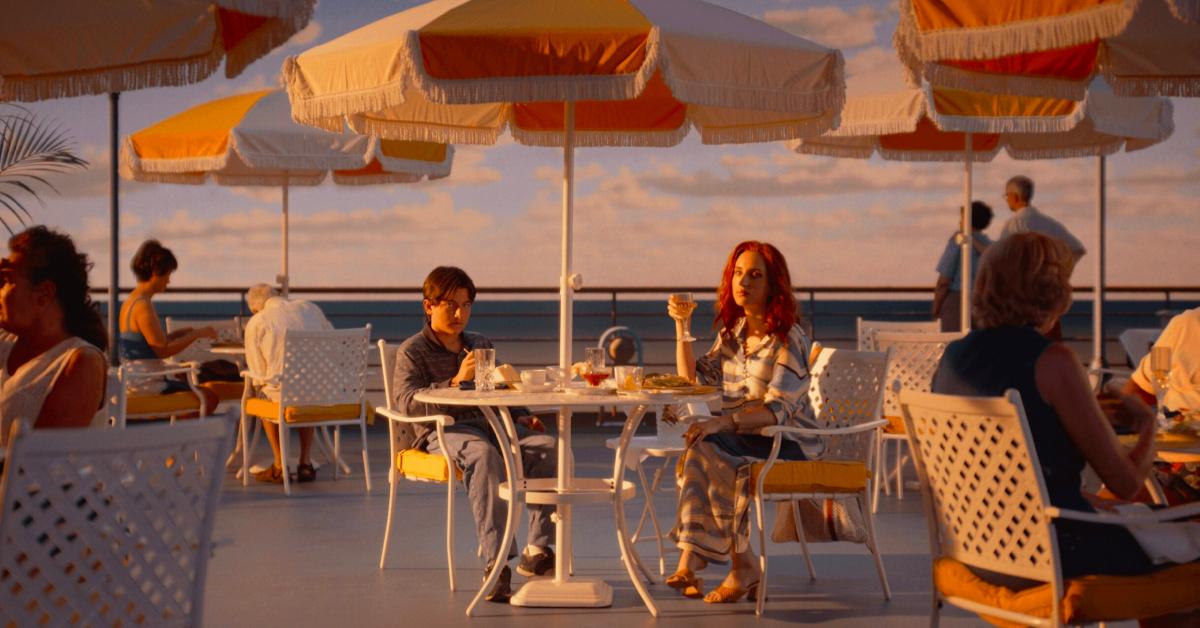 A teenage Beau (Armen Nahapetian) and his mother, Mona (Zoe Lister-Jones), take a vacation on a cruise.