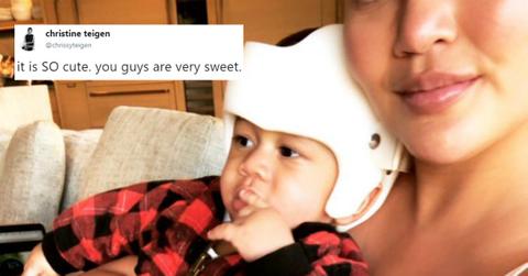 teigen baby head cover