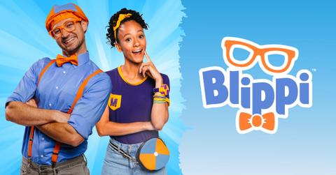 Blippi and Meekah from the popular children's show 'Blippi'.