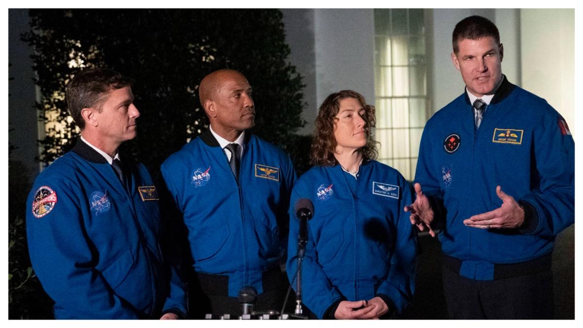 The Artemis II crew at the White House. 