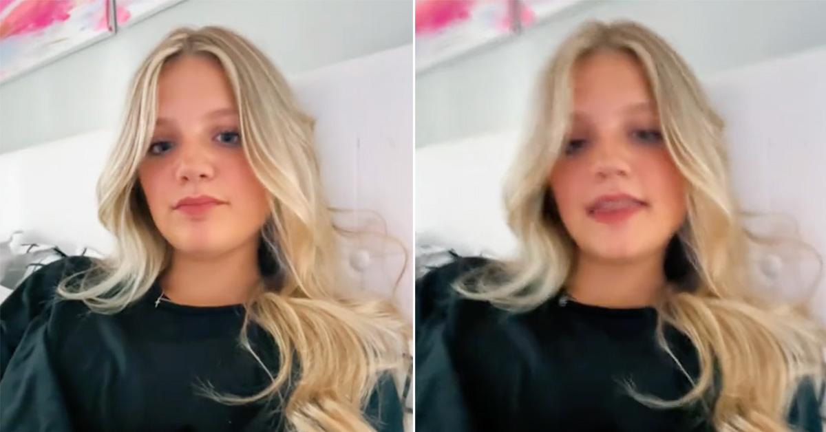 Aubreigh Wyatt lip-syncing on TikTok. 