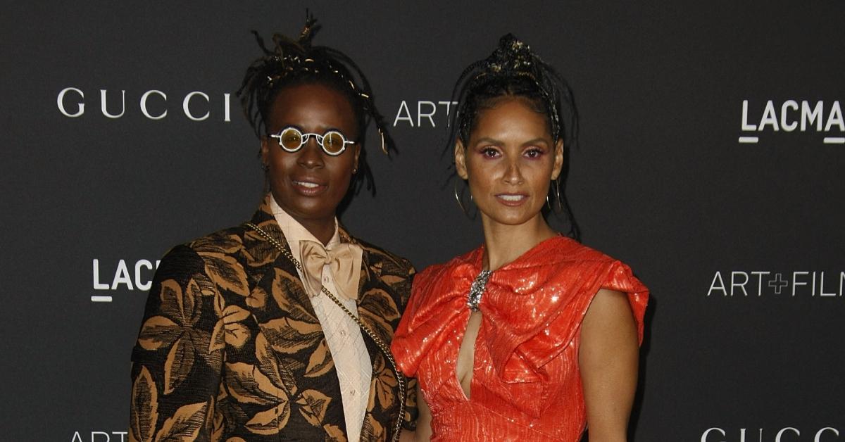 (l-r): Mickalene Thomas and Racquel Chevremont posing together in 2021.