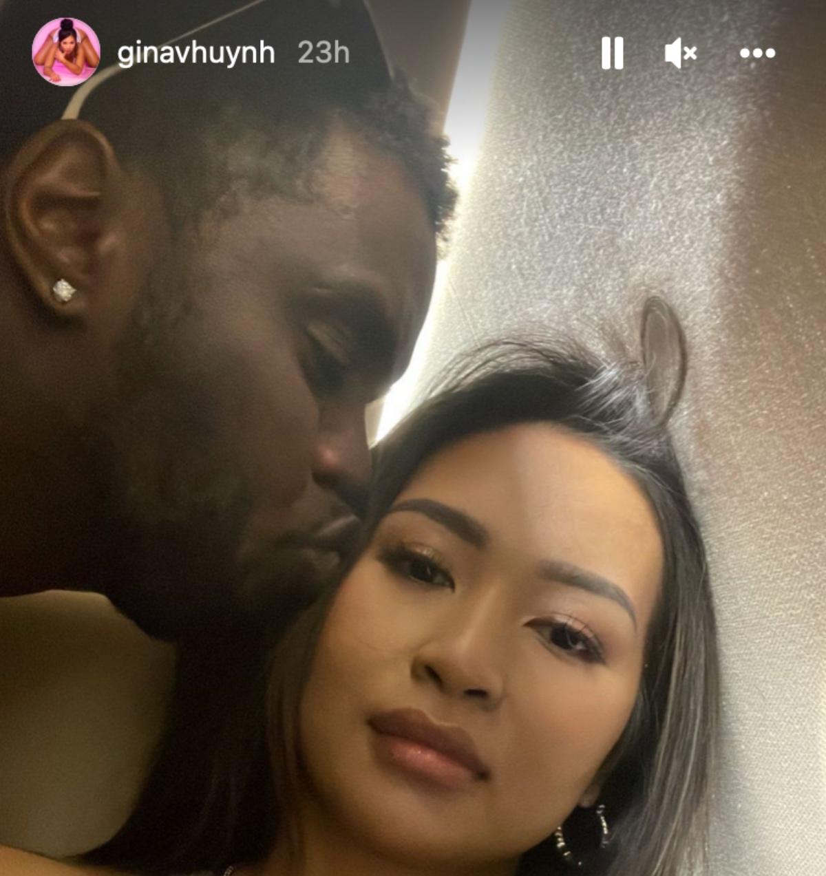 A screenshot of Diddy and Gina Huynh from the model's Instagram Stories