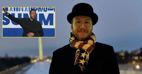 (l-r): Calvin Robinson at a pro-life rally; Calvin Robinson at the Lincoln memorial