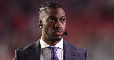 Robert Griffin III delivering commentary on ESPN.