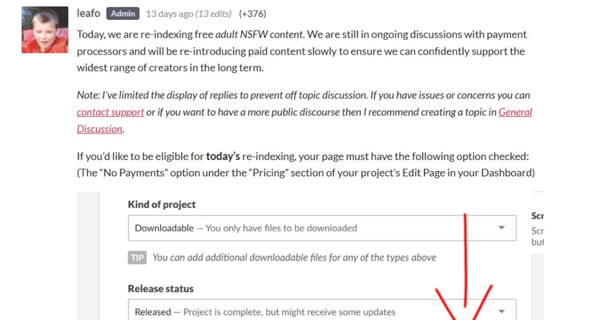 Itch.io addresses the NSFW content removal and restoration