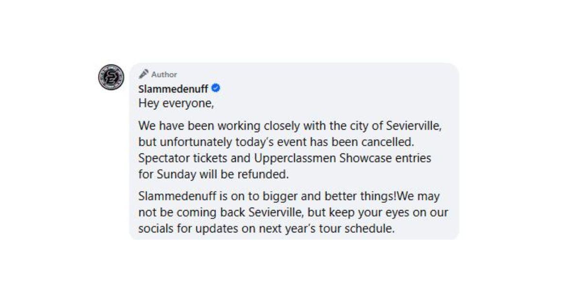 Comment by Slammedenuff on Facebook