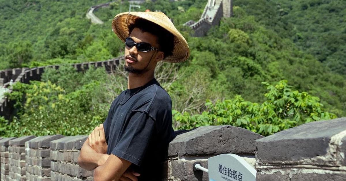 Wemby visiting the Great Wall of China.