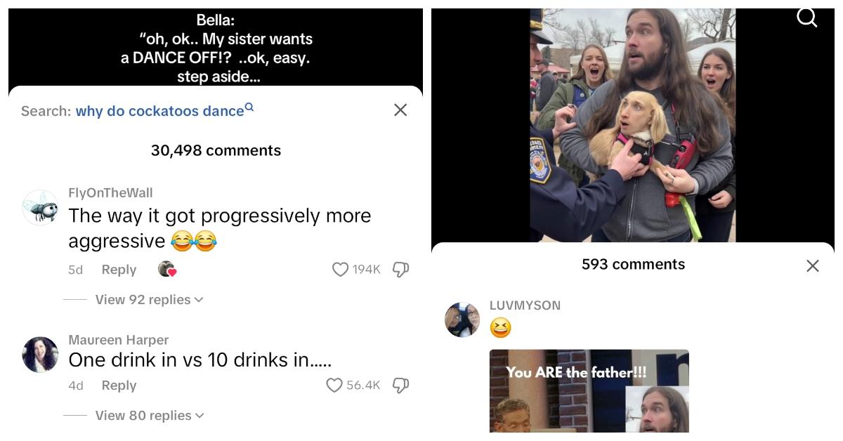 TikTok comment sections are white even in dark mode