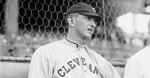 Shoeless Joe Jackson in a Cleveland uniform in 1913.