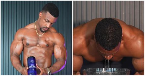 (l-r): Ashton Hall in his viral video