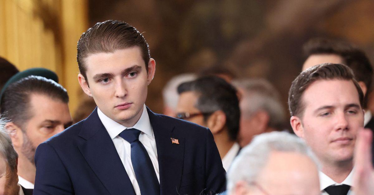 Barron Trump at his father's swearing in ceremony. 